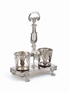 Ambroise Mignerot : Acetoliera francese in argento  - Asta Argenti, avori, coralli e altri oggetti d'arte provenienti da importanti collezioni private - Associazione Nazionale - Case d'Asta italiane