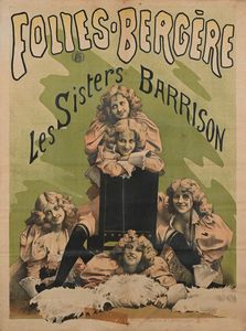 Alfred   Choubrac - Folies Bergere - Les sisters Barrison