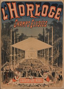 Jules  Chéret - L'Horloge, Champs Elysees