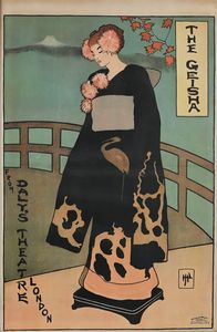 Henri Baptiste   Lebasque : The Geisha from Daly's Theatre London  - Asta La Collezione Enrico e Antonello Falqui. Di padre in figlio una vita nell'arte. - Associazione Nazionale - Case d'Asta italiane