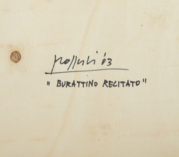 POZZATI CONCETTO (1935 - 2017) : BURATTINO RECITATO, 2003  - Asta X:\ANCA\2023\ANCA MATERIALE DATA ENTRY\Capitolium\453 - Associazione Nazionale - Case d'Asta italiane