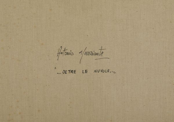 NUNZIANTE ANTONIO (n. 1956) : OLTRE LE NUVOLE, 1995  - Asta X:\ANCA\2023\ANCA MATERIALE DATA ENTRY\Capitolium\453 - Associazione Nazionale - Case d'Asta italiane