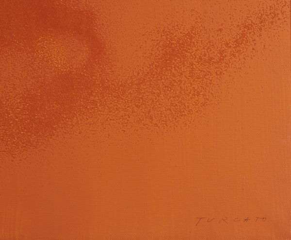 TURCATO GIULIO (1912 - 1995) : CANGIANTE ARANCIO, FINE ANNI '70  - Asta X:\ANCA\2023\ANCA MATERIALE DATA ENTRY\Capitolium\453 - Associazione Nazionale - Case d'Asta italiane