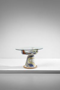 MELI SALVATORE (1929 - 2011) - Tavolo da salotto con base scultorea a soggetto zoomorfo, Roma