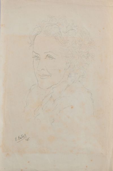 Enzo Frateili : Ritratto di Gianna Manzini  - Asta La Collezione Enrico e Antonello Falqui. Di padre in figlio una vita nell'arte. - Associazione Nazionale - Case d'Asta italiane