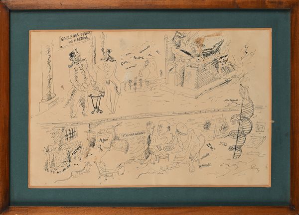 SCIPIONE : Galleria d'Arte Moderna a Roma, Quel che succede al pianterreno e nei sotterranei  - Asta La Collezione Enrico e Antonello Falqui. Di padre in figlio una vita nell'arte. - Associazione Nazionale - Case d'Asta italiane