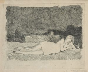 Luigi Bartolini - Donna sdraiata