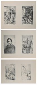 Domenico Purificato - Lotto di tre litografie raffiguranti soggetti vari