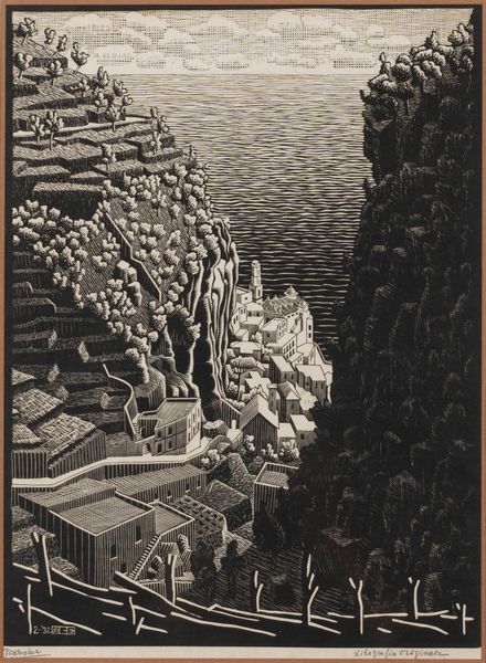 Maurits Cornelis Escher : Atrani, costa di Amalfi  - Asta Arte Moderna e Contemporanea - Associazione Nazionale - Case d'Asta italiane