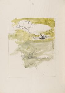 Piero Guccione - Studio da Millais - Ophelia