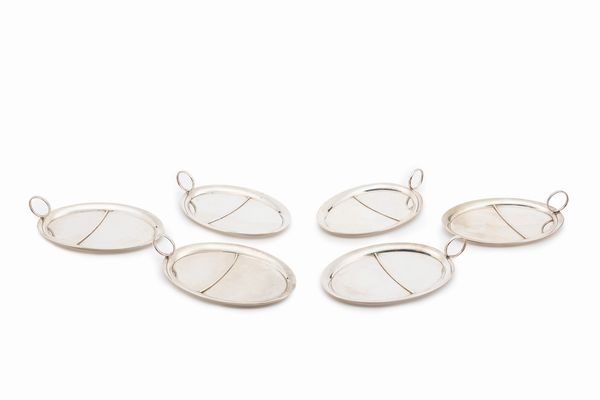 Tiffany & Co. : Sei piattini  - Asta Argenti - Associazione Nazionale - Case d'Asta italiane