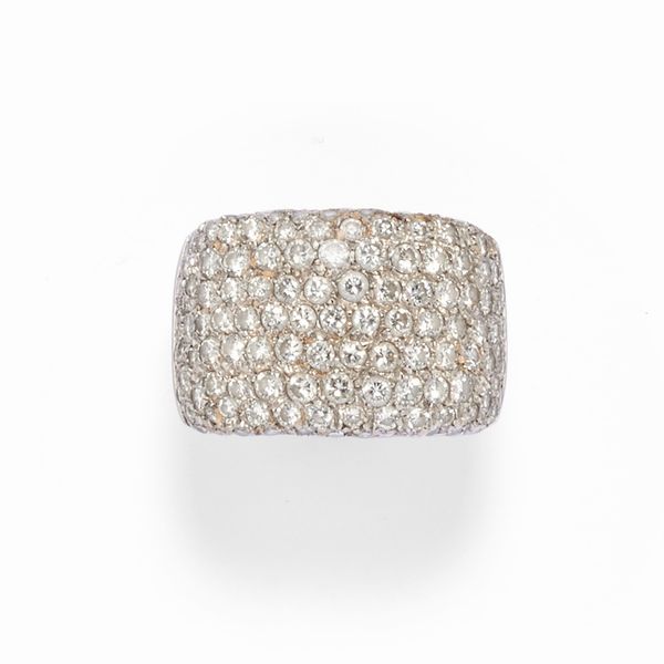 Anello con diamanti  - Asta Gioielli - Associazione Nazionale - Case d'Asta italiane