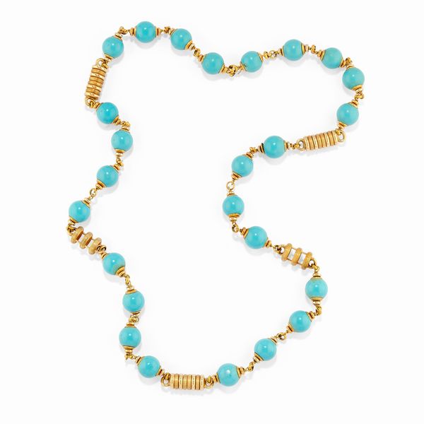 Collana con turchesi  - Asta Gioielli - Associazione Nazionale - Case d'Asta italiane