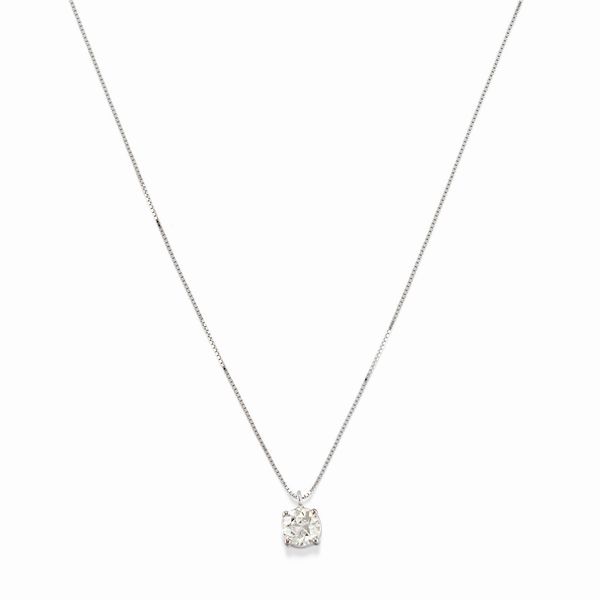 Pendente con diamante  - Asta Gioielli - Associazione Nazionale - Case d'Asta italiane