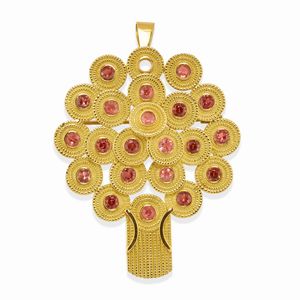 Pao Ying Wang - Pendente spilla con pietre di colore