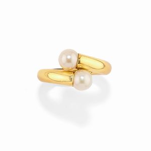 CARTIER - Anello con perle