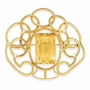 Pao Ying Wang - Spilla con pietre di colore