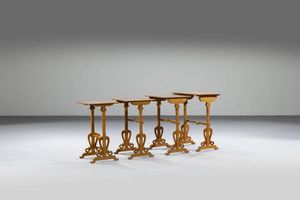 GALLE' - Quattro tavolini impilabili