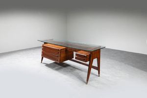 VITTORIO DASSI - Scrivania con doppia cassettiera