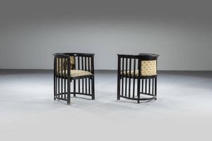 JOSEF HOFFMAN  attribuito - Coppia di poltrone mod. 423