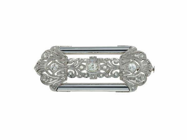 Spilla con diamanti di vecchio taglio  - Asta Fine Jewels - Associazione Nazionale - Case d'Asta italiane
