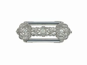 Spilla con diamanti di vecchio taglio  - Asta Fine Jewels - Associazione Nazionale - Case d'Asta italiane