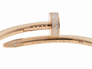 Cartier. Bracciale �Juste un Clou� con diamanti  - Asta Fine Jewels - Associazione Nazionale - Case d'Asta italiane