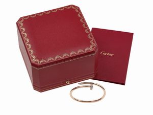 Cartier. Bracciale �Juste un Clou� con diamanti  - Asta Fine Jewels - Associazione Nazionale - Case d'Asta italiane