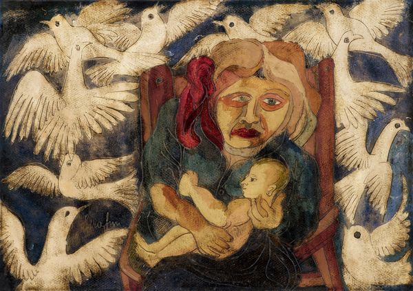 Giuseppe Serafini : Maternit  - Asta Dipinti, Disegni, Sculture e Grafica - Associazione Nazionale - Case d'Asta italiane