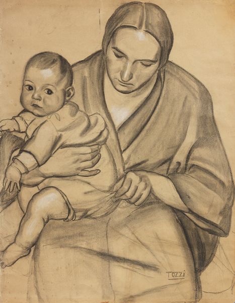 MARIO TOZZI : Madonna col Bambino  - Asta Dipinti, Disegni, Sculture e Grafica - Associazione Nazionale - Case d'Asta italiane