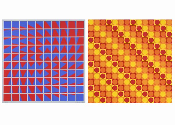Due grafiche, 1975  - Asta Dipinti, Disegni, Sculture e Grafica - Associazione Nazionale - Case d'Asta italiane