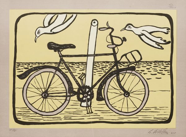 Giuseppe Viviani : La bicicletta  - Asta Dipinti, Disegni, Sculture e Grafica - Associazione Nazionale - Case d'Asta italiane