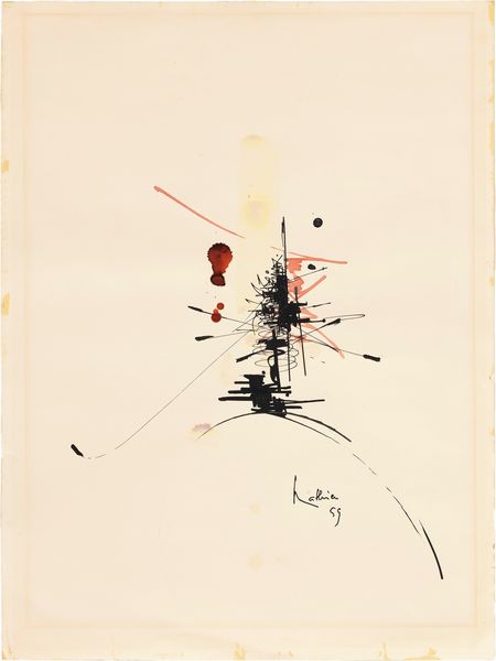 Georges Mathieu : Composizione  - Asta Dipinti, Disegni, Sculture e Grafica - Associazione Nazionale - Case d'Asta italiane