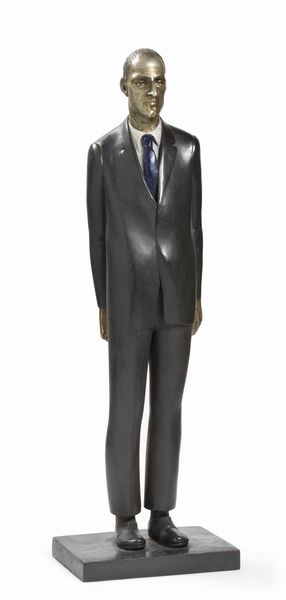 Giuliano Vangi : Uomo in piedi  - Asta Dipinti, Disegni, Sculture e Grafica - Associazione Nazionale - Case d'Asta italiane