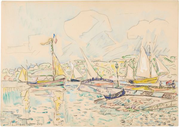 PAUL SIGNAC : Voiliers dans un port breton  - Asta Dipinti, Disegni, Sculture e Grafica - Associazione Nazionale - Case d'Asta italiane