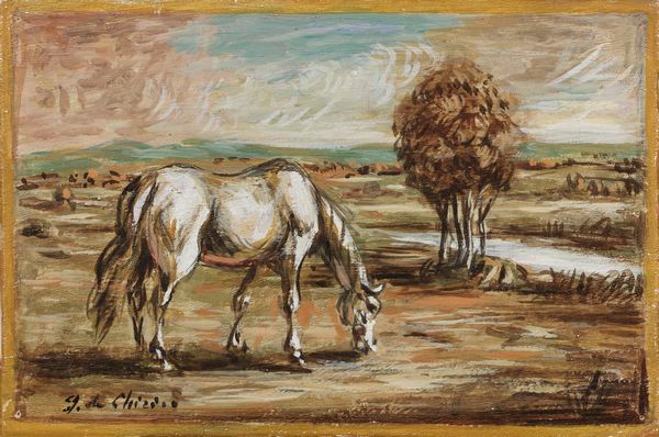 Giorgio de Chirico : Cavallo pascolante  - Asta Dipinti, Disegni, Sculture e Grafica - Associazione Nazionale - Case d'Asta italiane
