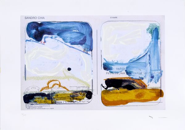 MARIO SCHIFANO : Doppio paesaggio anemico  - Asta Dipinti, Disegni, Sculture e Grafica - Associazione Nazionale - Case d'Asta italiane