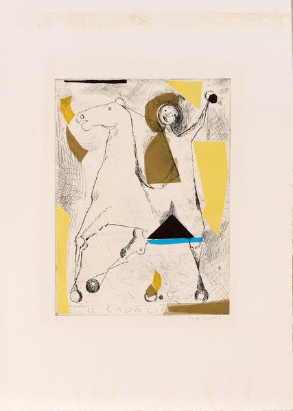 Marino Marini : Il cavaliere  - Asta Dipinti, Disegni, Sculture e Grafica - Associazione Nazionale - Case d'Asta italiane