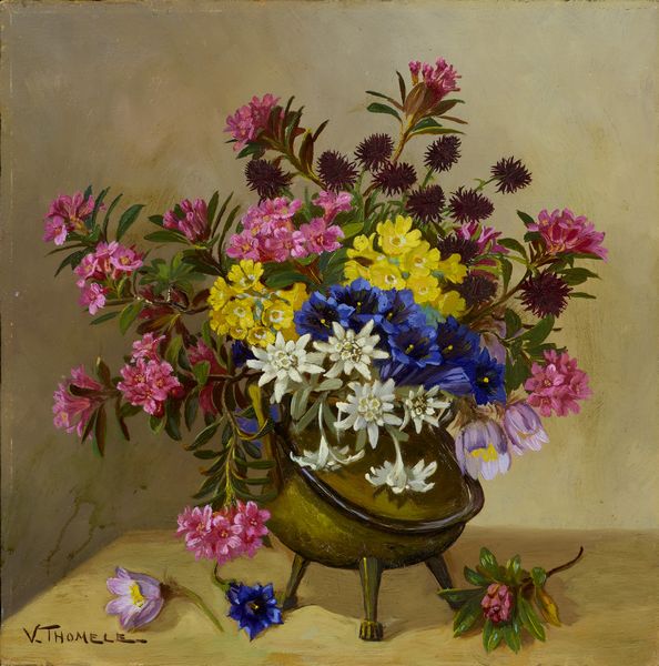 V. Thomele : Vaso con fiori  - Asta Arte Contemporanea - Associazione Nazionale - Case d'Asta italiane