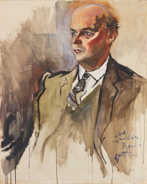 Renato Guttuso : Studio per il Ritratto di Noel Annan  - Asta Arte Contemporanea - Associazione Nazionale - Case d'Asta italiane