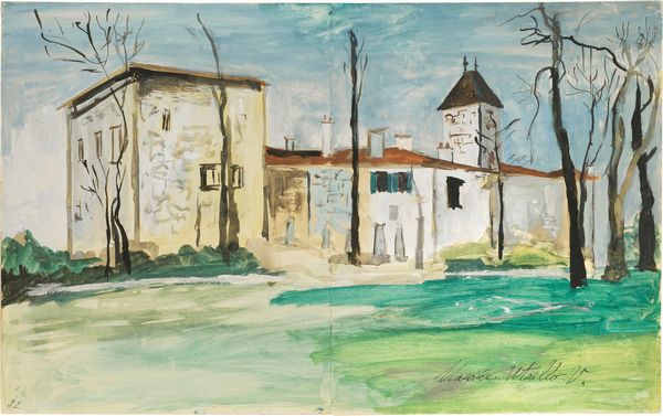 Maurice Utrillo : Maison � la campagne (Ch�teau de Saint-Bernard, Ain)  - Asta Arte Moderna - Associazione Nazionale - Case d'Asta italiane