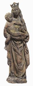 Scuola Italia Settentrionale (Veneto - Dalmata) del XVI secolo - Madonna col Bambino