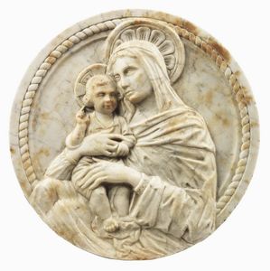 Scuola veneta fine XVII secolo - Madonna col Bambino