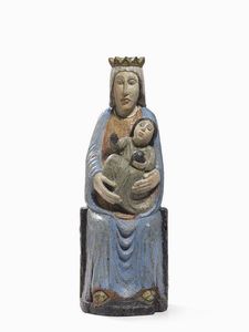Arte popolare del XVII secolo - Madonna in trono col Bambino