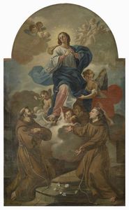 Scuola napoletana del XVIII secolo - Vergine Assunta con San Francesco e Sant'Antonio