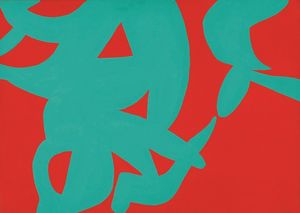 CARLA ACCARDI : Verde su rosso  - Asta 72 Asta di Arte Moderna e Contemporanea - Associazione Nazionale - Case d'Asta italiane