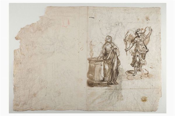Bernardo Castello  - Asta Opere su carta: disegni, dipinti e stampe dal XV al XIX secolo - Associazione Nazionale - Case d'Asta italiane
