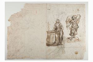 Bernardo Castello  - Asta Opere su carta: disegni, dipinti e stampe dal XV al XIX secolo - Associazione Nazionale - Case d'Asta italiane
