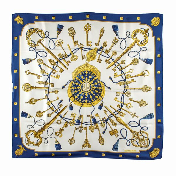 Hermes  foulard vintage collezione Les Cles  - Asta Fashion Vintage - Associazione Nazionale - Case d'Asta italiane