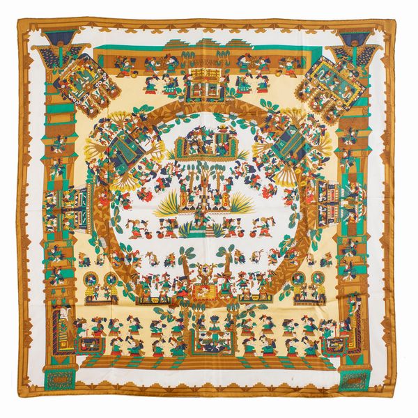 Hermes foulard vintage collezione Astres et Soleil  - Asta Fashion Vintage - Associazione Nazionale - Case d'Asta italiane